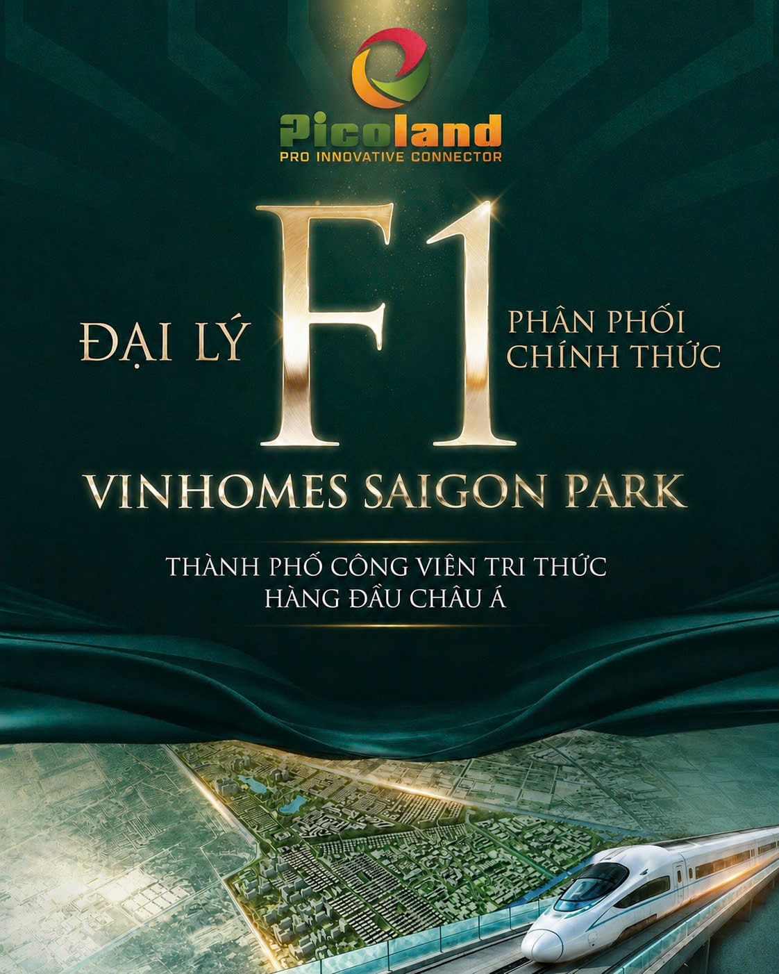Chứng nhận Công Ty Picoland là đại lý bán hàng dự án Vihomes Saigon Park